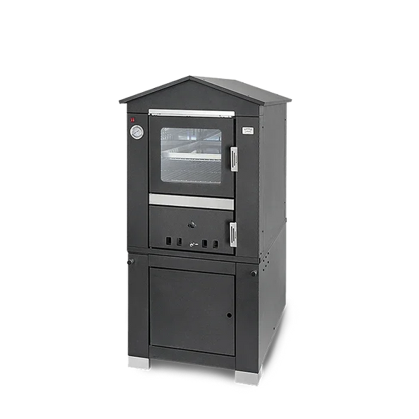 Forno a legna Clementi Domus da esterno — cottura indiretta con camera curva, design moderno