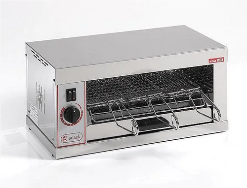 Tostiera CF Inox T930 3 pinze 2000W — struttura integrale inox AISI 304, griglie smontabili