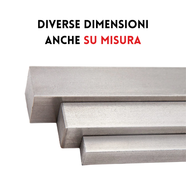Aste quadre inox 304 per girarrosto in diverse lunghezze — 50, 60, 75, 85, 100 cm RZeta