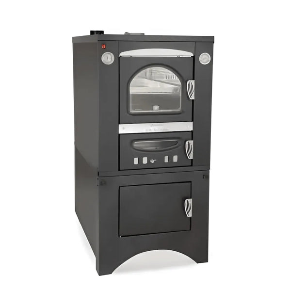 Forno a legna Clementi Smart da incasso — sportello vetro con termometro, illuminazione alogena