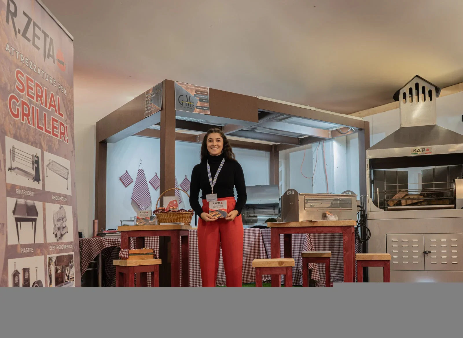 Stand RZeta con girarrosti, barbecue e griglie in acciaio inox per professionisti e privati