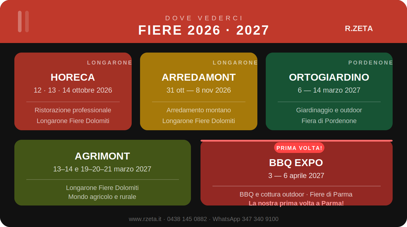 RZeta in Fiera: tutti gli Appuntamenti dell'inverno 2026-2027
