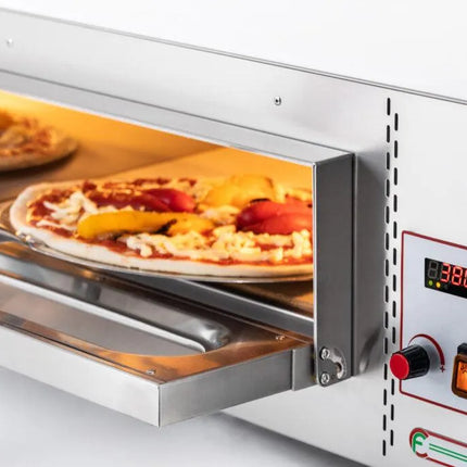 Forno Pizza Elettrico con Vetro CF Inox - RZeta 