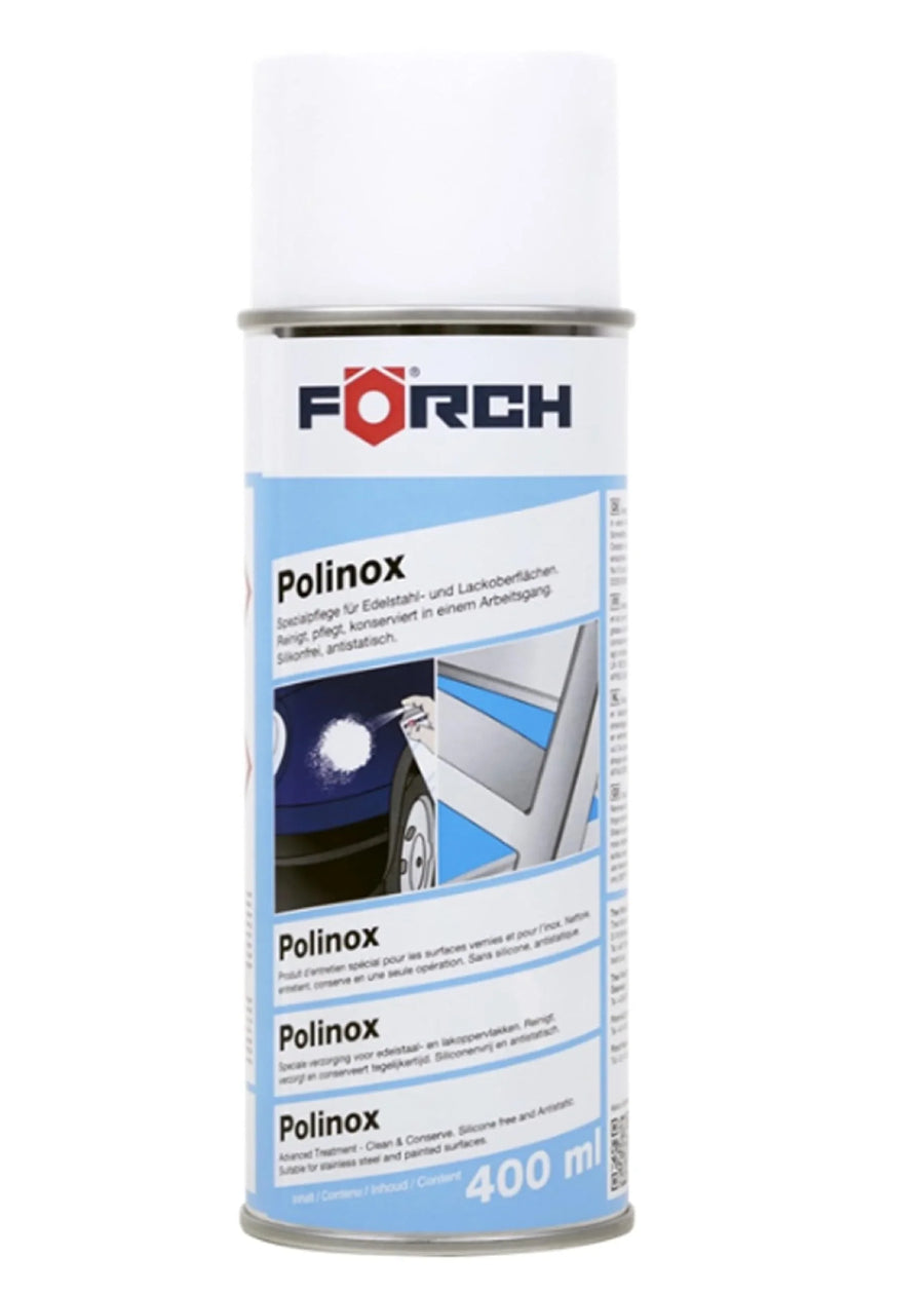 Spray Polinox FORCH per pulizia e cura acciaio inox e superfici verniciate, 400 ml