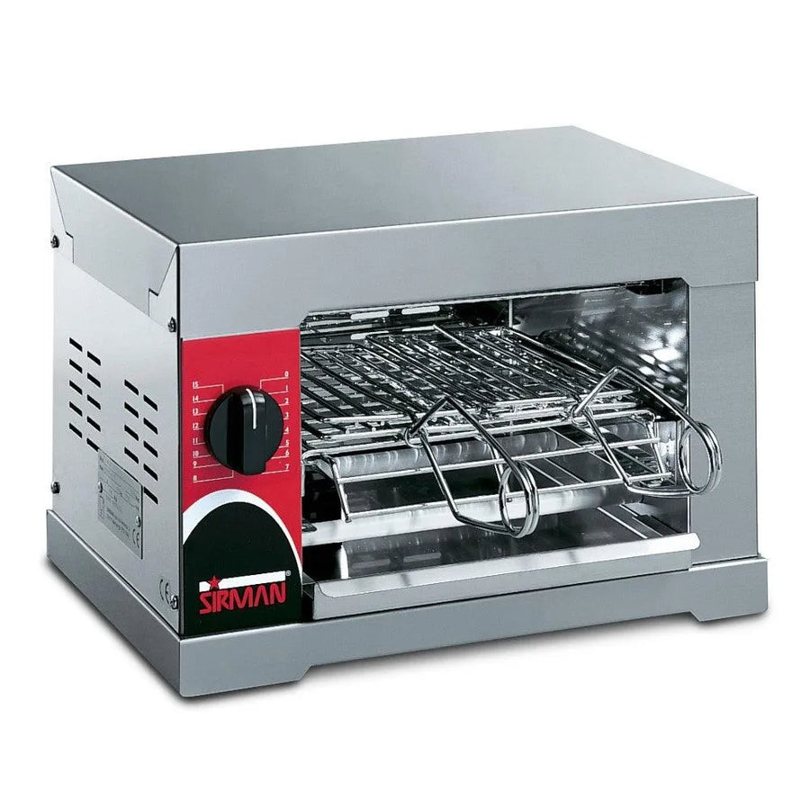 Tostiera professionale Sirman 4Q 2 pinze 1600W — resistenze al quarzo, struttura inox 304