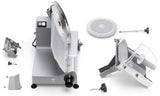 Affettatrice Sirman Smart 220 con accessori — protezione lama, carrello e parafetta inox