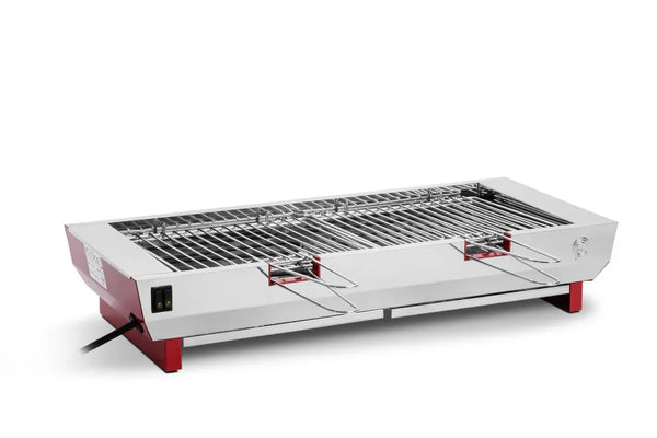 Griglia elettrica in acciaio inox per barbecue e cucina professionale