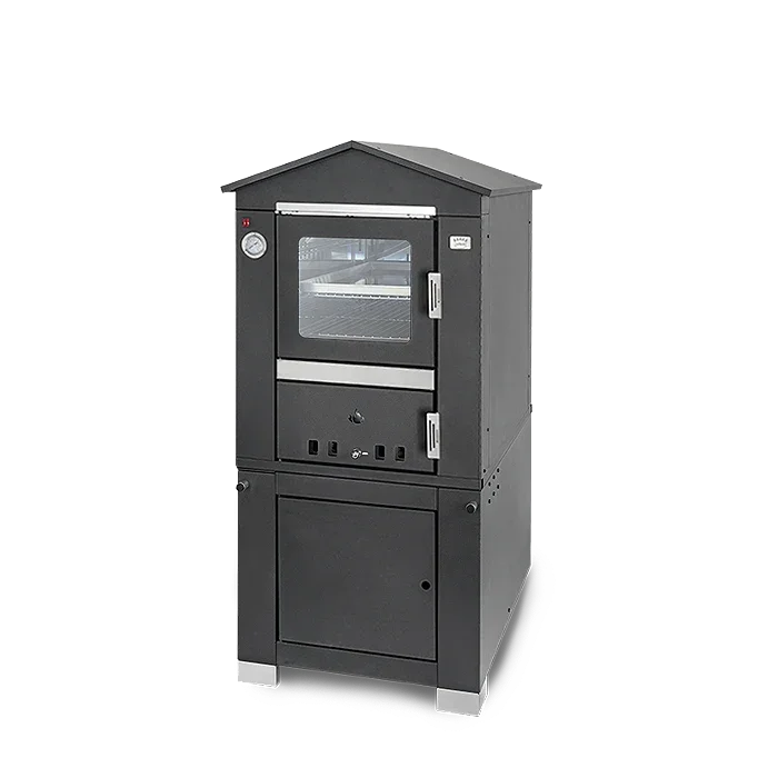 Forno a legna Clementi Domus da esterno — cottura indiretta con camera curva, design moderno