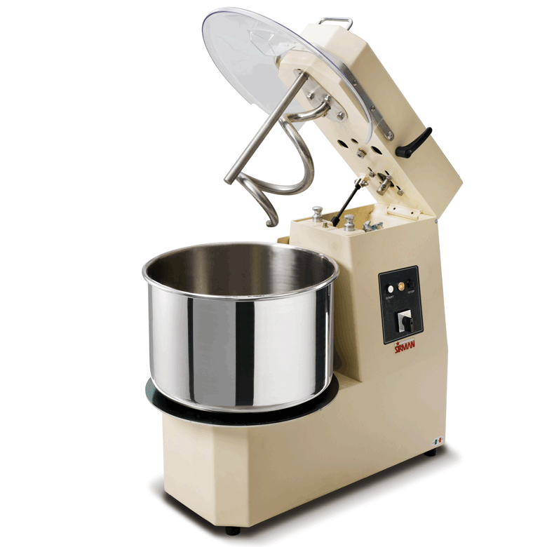 Impastatrice a spirale Sirman Hercules 17/25/35/44 kg — vasca inox grande per pizzerie ad alta produzione