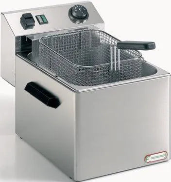Friggitrice CF Inox FE07 3000W 7 litri — il modello più grande della gamma, vasca inox zona fredda