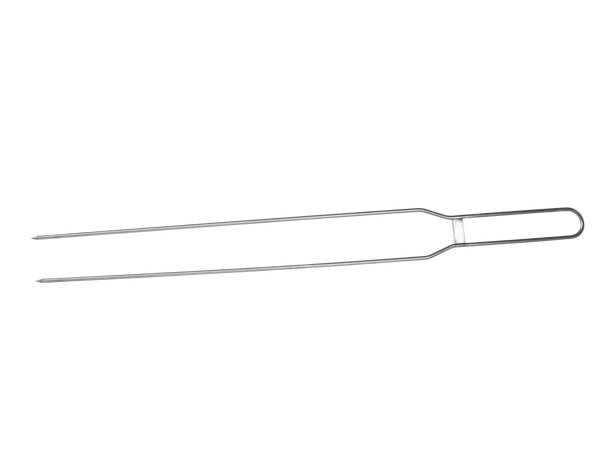 Forchetta Bandeira inox 304 per churrasco — punta biforcuta per salsicce e carne a tranci RZeta