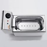 Vasca inox con zona fredda friggitrice Sirman Minneapolis — raccolta residui senza bruciarli
