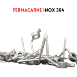 Fermacarne piatto inox 304 per asta quadra girarrosto — compatibile 6mm e 8mm RZeta