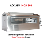Forno girarrosto elettrico Echo 1 asta RZeta — vista frontale chiuso con vetro temperato