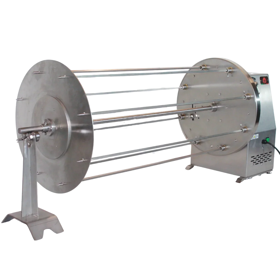 Girarrosto professionale Cortina 8 aste RZeta — inox 304, 180kg portata, motoriduttore MotoVario
