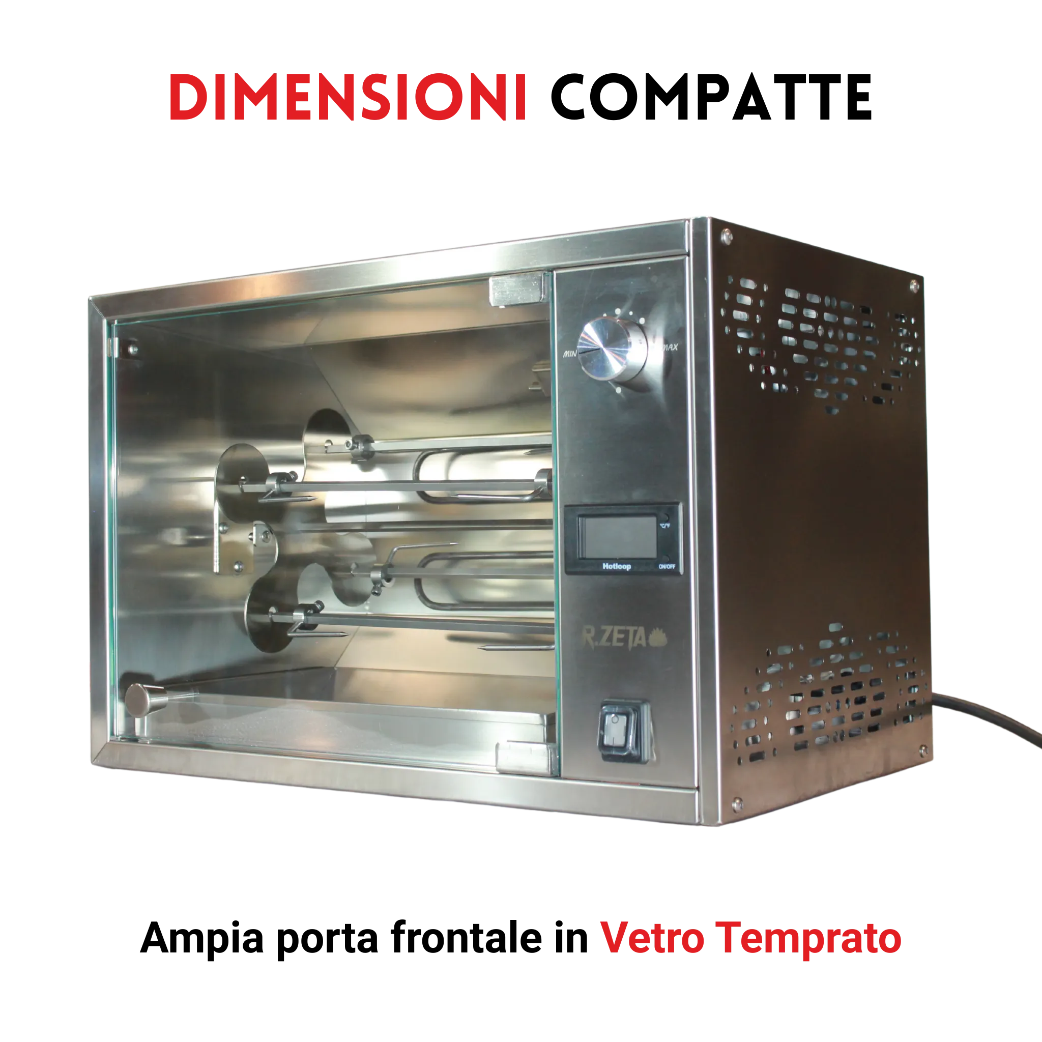 Girarrosto Elettrico Professionale | Marmolada 4 Aste - RZeta 