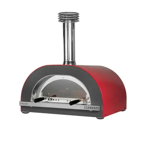 Forno pizza a legna Clementi Gold 80x60 finitura rossa — tecnologia Air Plus, 450°C