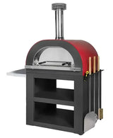 Forno pizza Clementi Gold 100x80 a legna con carrello e accessori — il formato grande della gamma