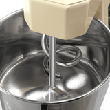 Impastatrice Sirman Hercules grande — gancio a spirale nella vasca inox durante lavorazione impasto