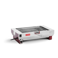 Bistecchiera elettrica CF Inox G35x23 2000W — griglia inox 805cm², termostato 80-300°C, anti-fumo