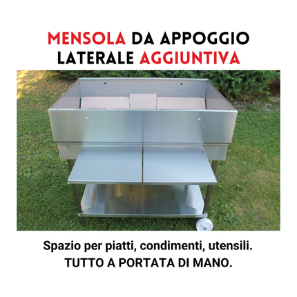 Mensola Laterale Aggiuntiva | BBQ Cervino