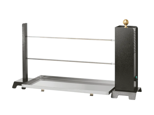 Girarrosto a legna MiniCadore 2 aste completo con leccarda 54x21 cm in acciaio inox 304 RZeta