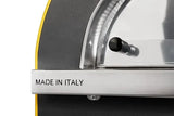 Maniglie e gancio porta del forno pizza Clementi Gold — dettaglio inox Made in Italy