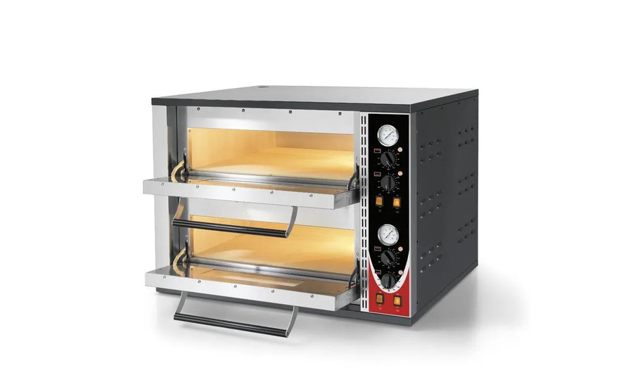 Forno pizza elettrico Sirman Lipari — doppia camera con illuminazione interna e vetro portina