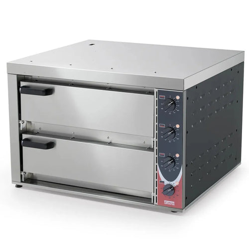 Forno pizza elettrico Sirman Vulcano — camera 50x52 cm, pietra refrattaria, doppia camera CE