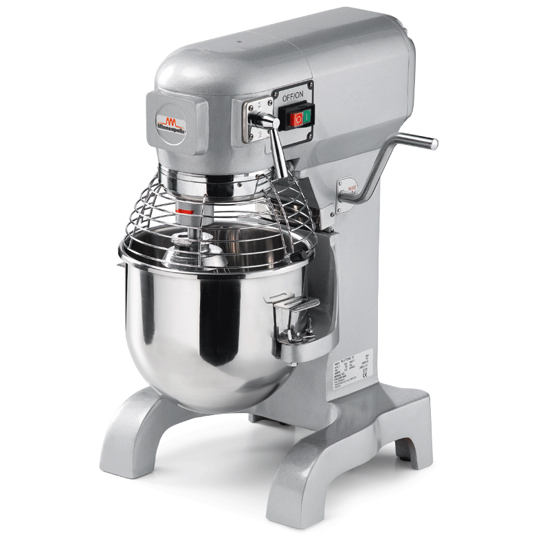 Impastatrice planetaria Sirman Plutone 10-20 Lt con protezione — vasca inox e braccio planetario