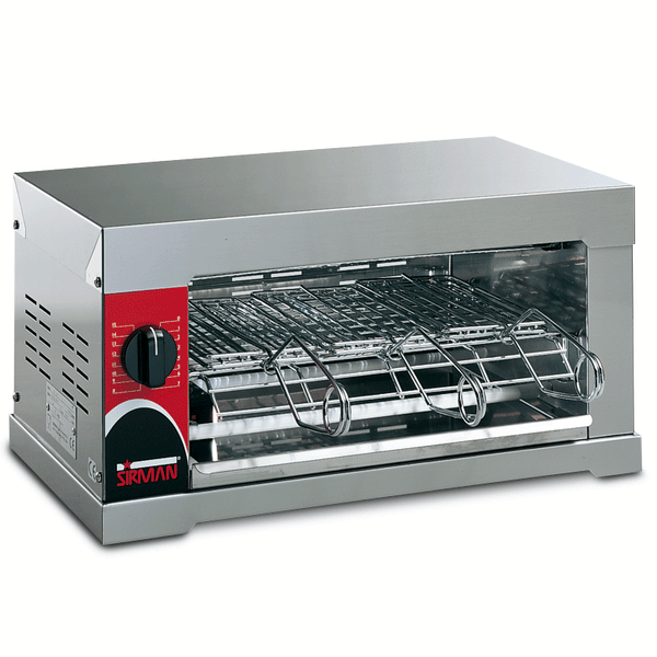 Tostiera professionale Sirman 6Q 3 pinze 2400W — resistenze al quarzo, inox 304