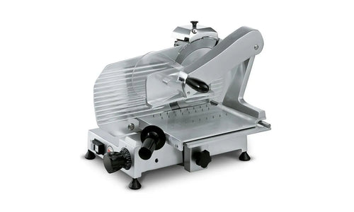 Affettatrice verticale Sirman Mirra 250 — lama 220mm in lega alluminio lucidata e anodizzata