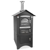 Forno a legna Clementi Smart da esterno con tetto inox — cottura indiretta, design compatto