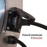 Spina elettrica IP44 con messa a terra forno girarrosto elettrico RZeta — sicurezza certificata