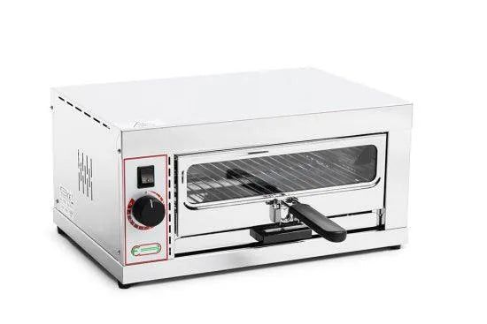 Tostone CF Inox T320 2000W con portina a vetro — forno mini-grill per panini e pizzette inox 304