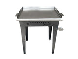 Piastra a gas inox Newocm Celsius 60x40 cm — piano liscio, bruciatore GDM brevettato, spessore 5mm