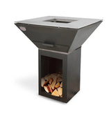 BBQ a legna Clementi Colorado antracite con vano legna — finitura verniciata nera