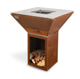 BBQ a legna Clementi Colorado corten con vano legna — 4 piastre inox 8mm, 4 zone calore