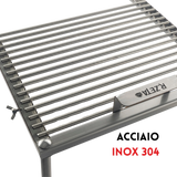 Griglia barbecue in acciaio inox 304, robusta e professionale per cucina all'aperto