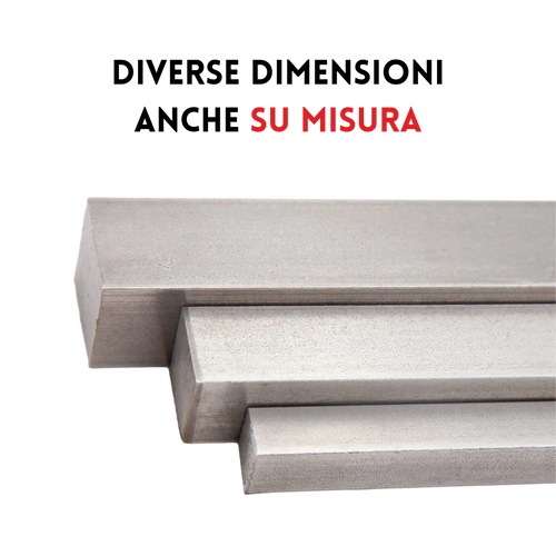Aste quadre inox 304 per girarrosto in diverse lunghezze — 50, 60, 75, 85, 100 cm RZeta