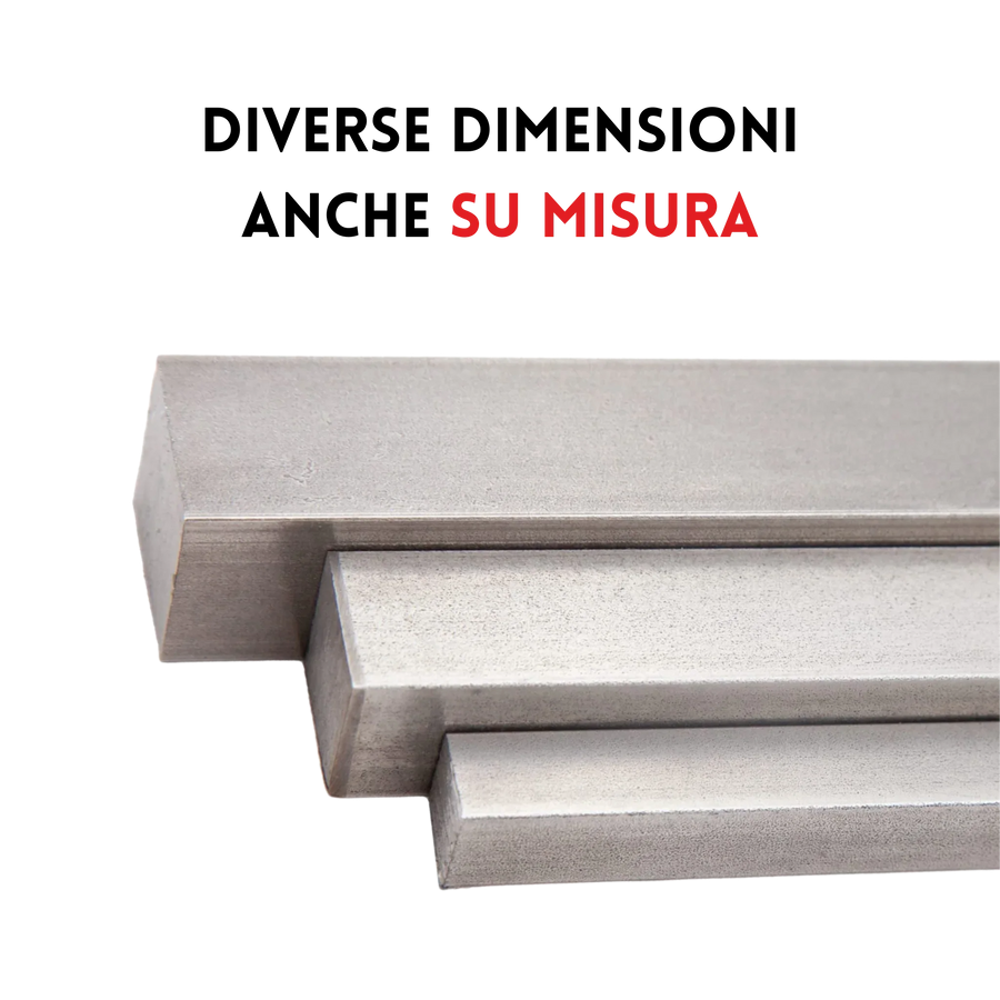 Aste quadre inox 304 per girarrosto in diverse lunghezze — 50, 60, 75, 85, 100 cm RZeta