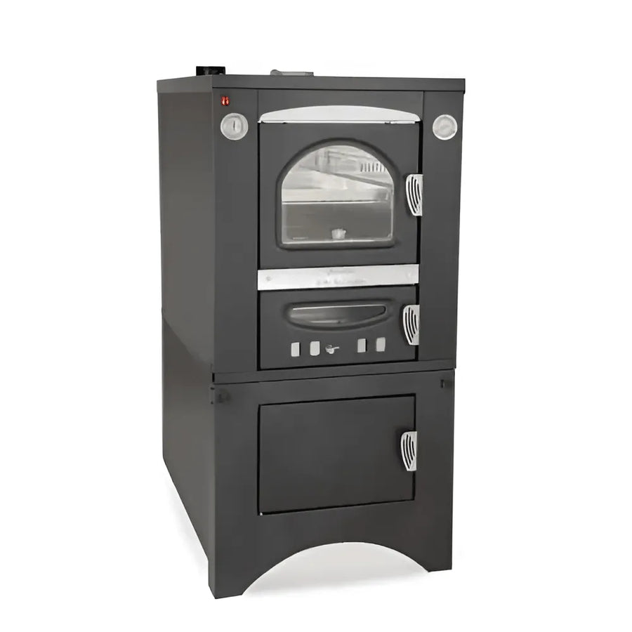 Forno a legna Clementi Smart da incasso — sportello vetro con termometro, illuminazione alogena