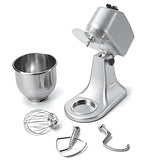Impastatrice planetaria Sirman Plutone 7 Lt — testa alzata con vasca e accessori montati