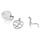 Set utensili impastatrice Sirman Plutone — gancio a spirale, frusta e foglia in inox