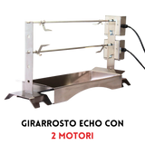 Girarrosto Echo con doppio motoriduttore 6W in acciaio inox 304 — versione 2 motori RZeta