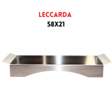 Leccarda golosa 60x21 cm in acciaio inox 304 alimentare — compatibile girarrosto Echo RZeta