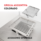 Griglia aggiuntiva opzionale in inox per BBQ Clementi Colorado — accessorio originale