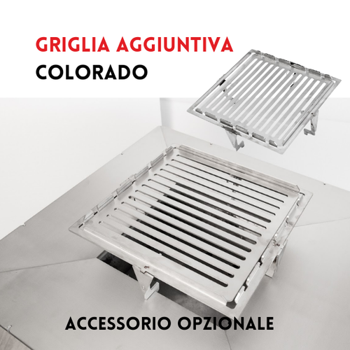 Griglia aggiuntiva opzionale in inox per BBQ Clementi Colorado — accessorio originale