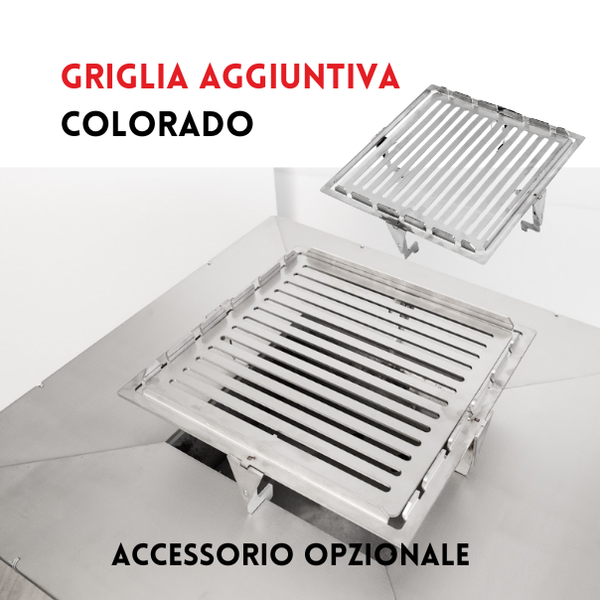 Griglia aggiuntiva opzionale in inox per BBQ Clementi Colorado — accessorio originale