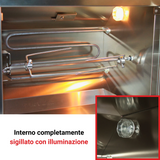 Camera interna girarrosto elettrico Marmolada RZeta — fermapolli montato su asta con illuminazione